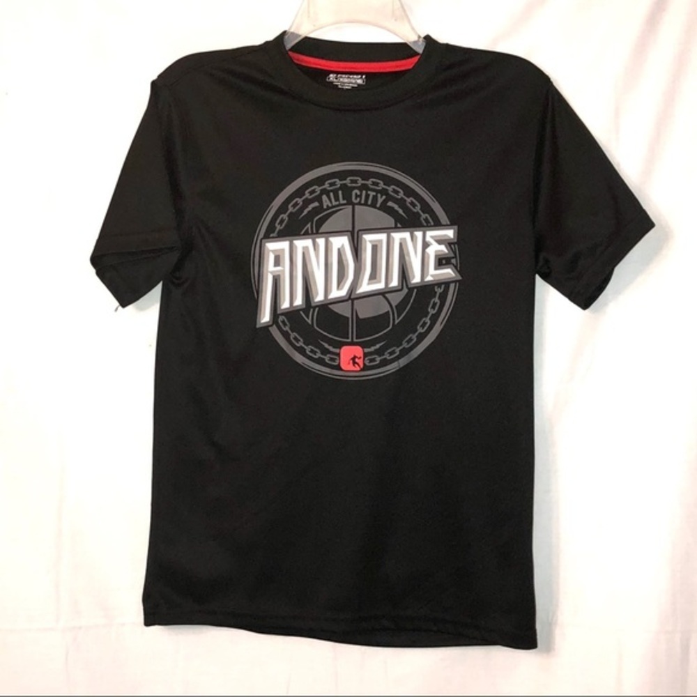 And1 Basketball Black Polyester Tshirt Boys 14/16